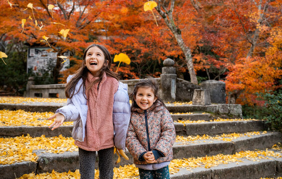 Family trip autumn Japan