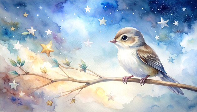 Kleine Haselmaus unter Sternen