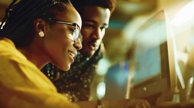 upper. Two coworkers collaborating in modern office, teamwork and innovation. pitch deck slides, case study pages, designed for corporate presentation decks and stakeholder reports.