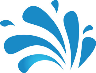 Obraz premium Illustration of Blue Water Splashes vector shape