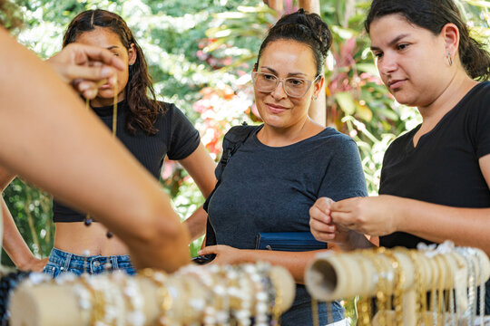 Shopping for local crafts