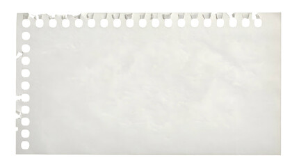 Obraz premium Isolated, textured blank notepad page with spiral binding and torn edges against a black ground