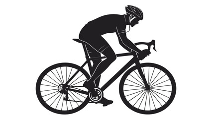 Obraz premium Professional cyclist riding a bicycle with focused determination