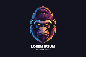 Gorilla Ape Mascot Logo Gaming Vector © Pixel Perfect