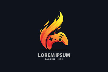 Flaming Video Game Controller Logo © Pixel Perfect