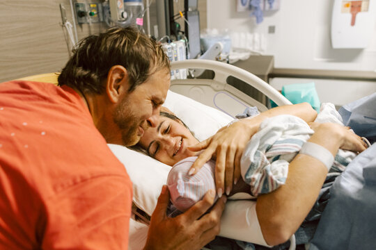 Mother in Hospital Right After Giving Birth