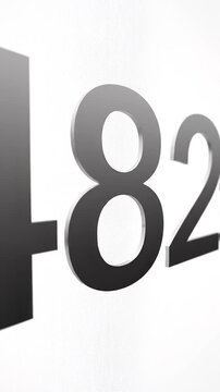 Close-up of numbers on white background.