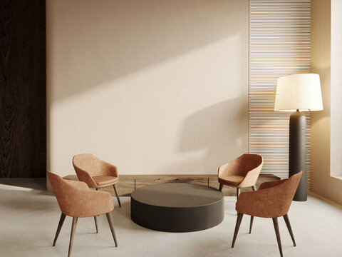 Lounge hall or living room. Home or hotel reception, office salon room