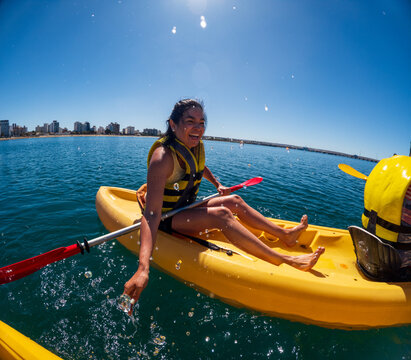 Laughter on a kayak ride