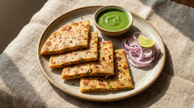 aloo capsicum paratha