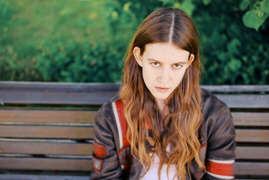 portrait of cool woman outdoor