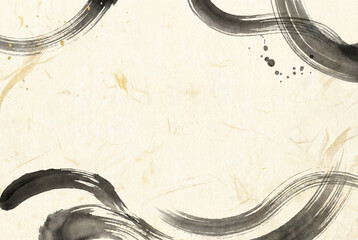 和紙の背景フレーム