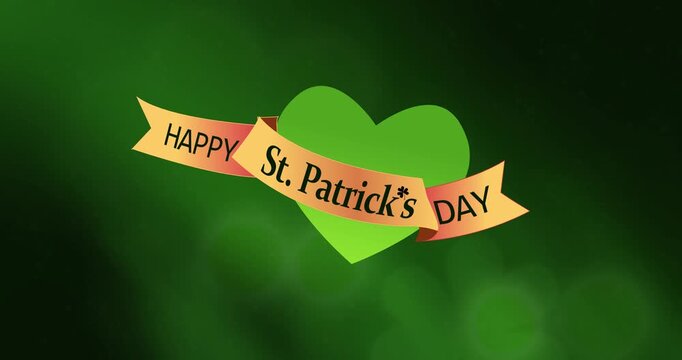 st Patrick day with green heart
