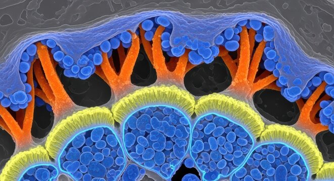Internal Architecture Of Porcine Respiratory Epithelium Using IA-SEM Technology Showcasing Cellular Defense Mechanisms