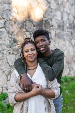 Candid Portraits of Black Mother with Teenage Son
