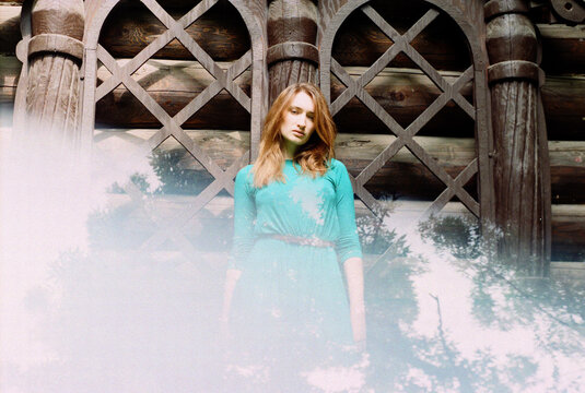 Unusual Portraits Of A Woman In A Park