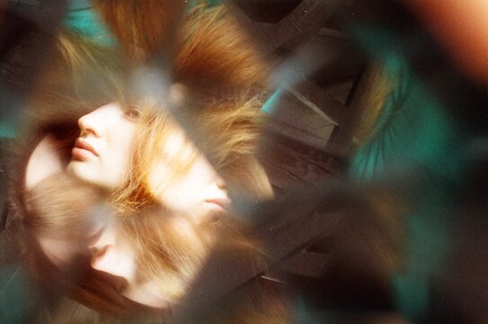 Unusual Portraits Of A Woman In A Park