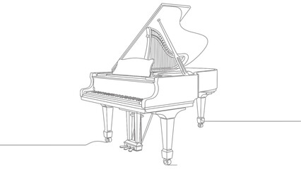 Piano Line Drawing