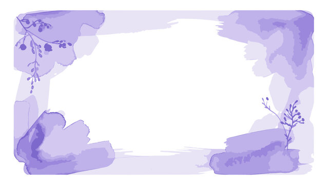 Purple Watercolor Frame