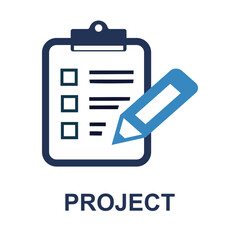 Project Checklist Illustration: A concise illustration of a project checklist, featuring a clipboard and pencil, symbolizes task management and organization. 