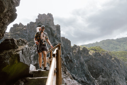 Father-Son Rocky Hike in Azores