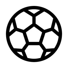Obraz premium Vector graphic of a traditional soccer ball featuring a clear outline and classic polygonal pattern.