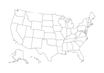 Fototapeta premium map of united states usa