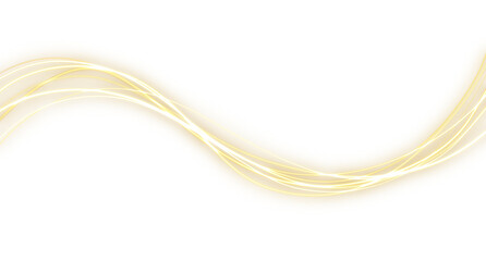 Minimalist gold light streaks with soft glow for creative overlay