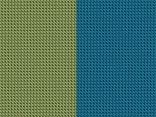 Fototapeta premium Modern split green and blue woven texture for creative backgrounds