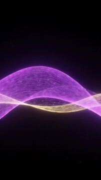 Abstract Flowing Light Particles Forms Mesmerizing Wave Patterns in Dark Space