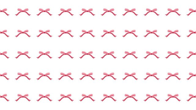 Repeating pattern of small pink bows against white is perfect for feminine, elegant designs like stationary or party invitations.