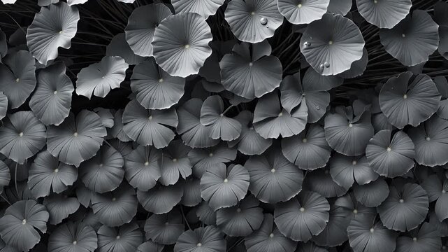 ginkgo leaves closeup pattern grayscale background