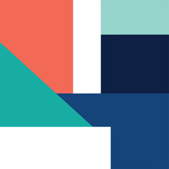 Fototapeta premium Colorful abstract design with geometric shapes and a modern aesthetic