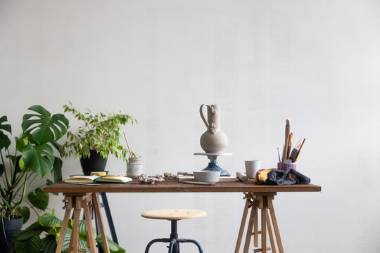 ceramic workshop table
