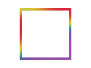 Gradient rainbow colors frame 