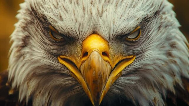 Close Up of Bald Eagle Face