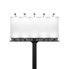 Obraz premium A large billboard with a white background isolated on transparent background