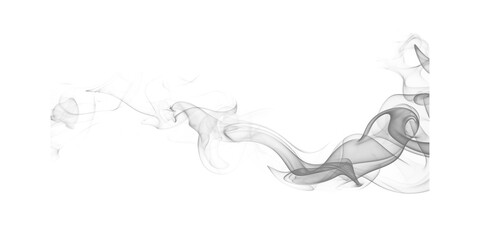 Elegant white smoke wisps drift across dark backdrop abstract ethereal flow mystery atmosphere light and graceful © Official Design