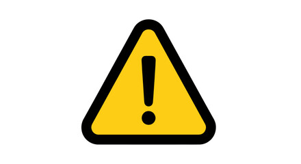Yellow Warning Sign with Exclamation Mark