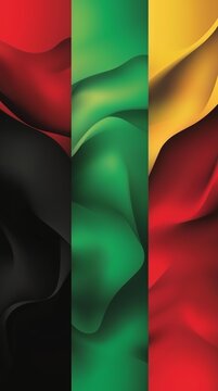 set of Abstract vertical fyer or poster with red, gren and yellow gradient bacground good for Black histry month, juneteenth . Desgn elements