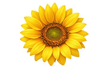 Naklejka premium Vibrant yellow sunflower in full bloom isolated on transparent background, symbolizing nature, growth, and summer beauty