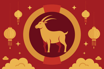  Chinese New Year 2027 luxury festival banner vector illustration. Happy New Year 2027.