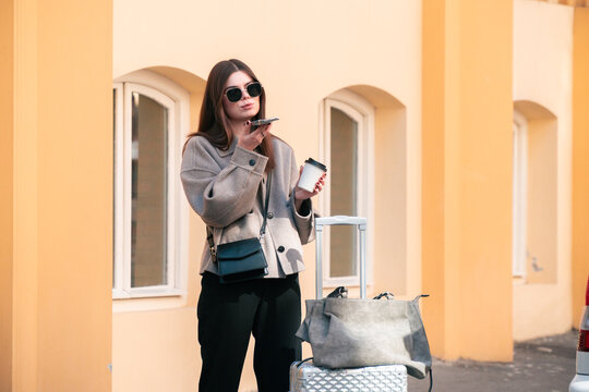 Traveller suitcase, coffee, voice mail