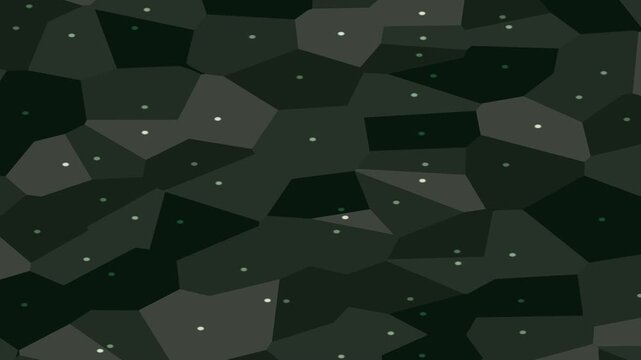 Abstract Geometric Camouflage Pattern with Small White Dots.