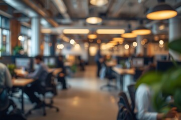 Fototapeta premium Generative AI Creative Illustration of Modern Cozy Coffee Shop Interior with People Working and