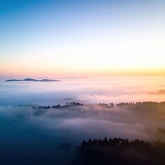 Obraz premium Foggy mountain