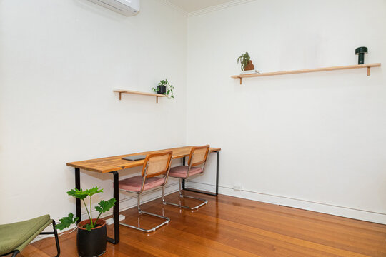 Sleek design in an empty collaborative workspace