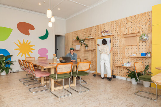 Vibrant Collaborative Space with Colorful Design