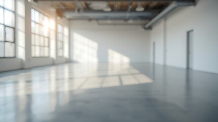 Obraz premium Generative AI Modern Industrial Loft Interior with Natural Light and Minimalist Design