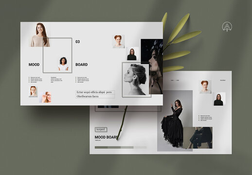 Cleane And Minimal Mood Board Template
